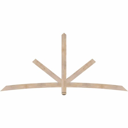 Ekena Millwork Alberta Smooth Timber Gable Bracket, Douglas Fir, 96"W x 44"H x 3 1/2"D x 3 1/2"F, 11/12 Pitch GBW096X44X0404ALB00SDF